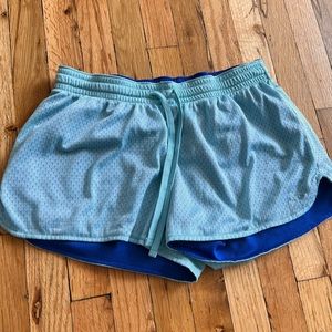 Blue workout shorts